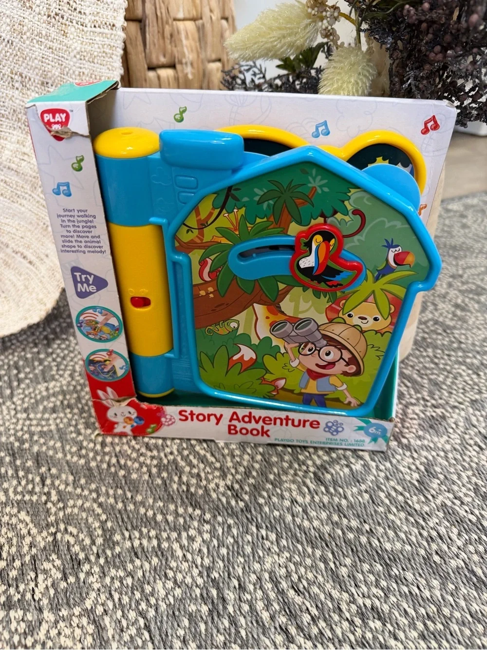 New Baby Toddler Story Adventure Book - Blue & Yellow Interactive Kids Toy